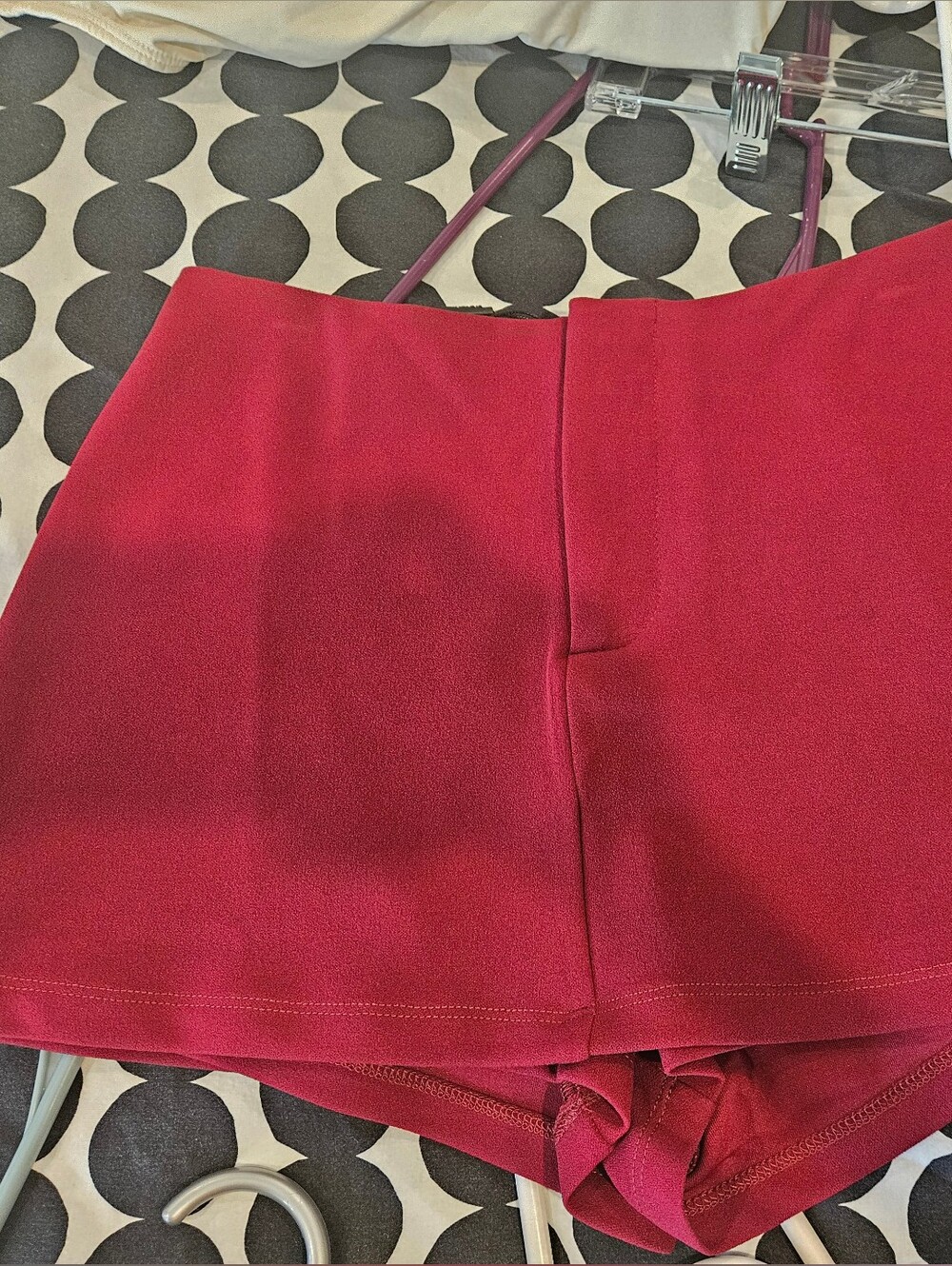 High-Waist Burgandy/Wine Skort